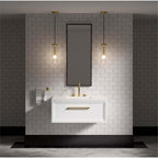 Modern Square D Cupboard Handles & T-Bar Knobs in Brushed Brass