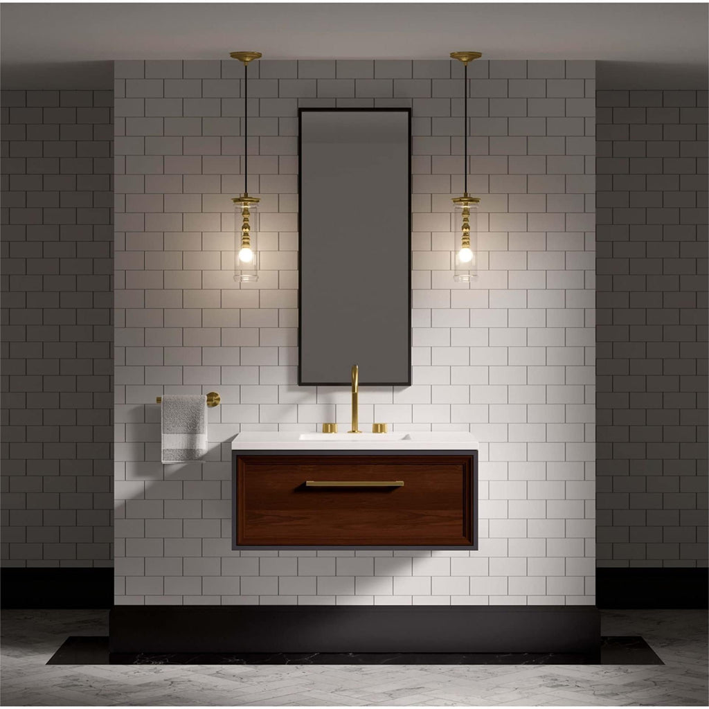 Modern Square D Cupboard Handles & T-Bar Knobs in Brushed Brass