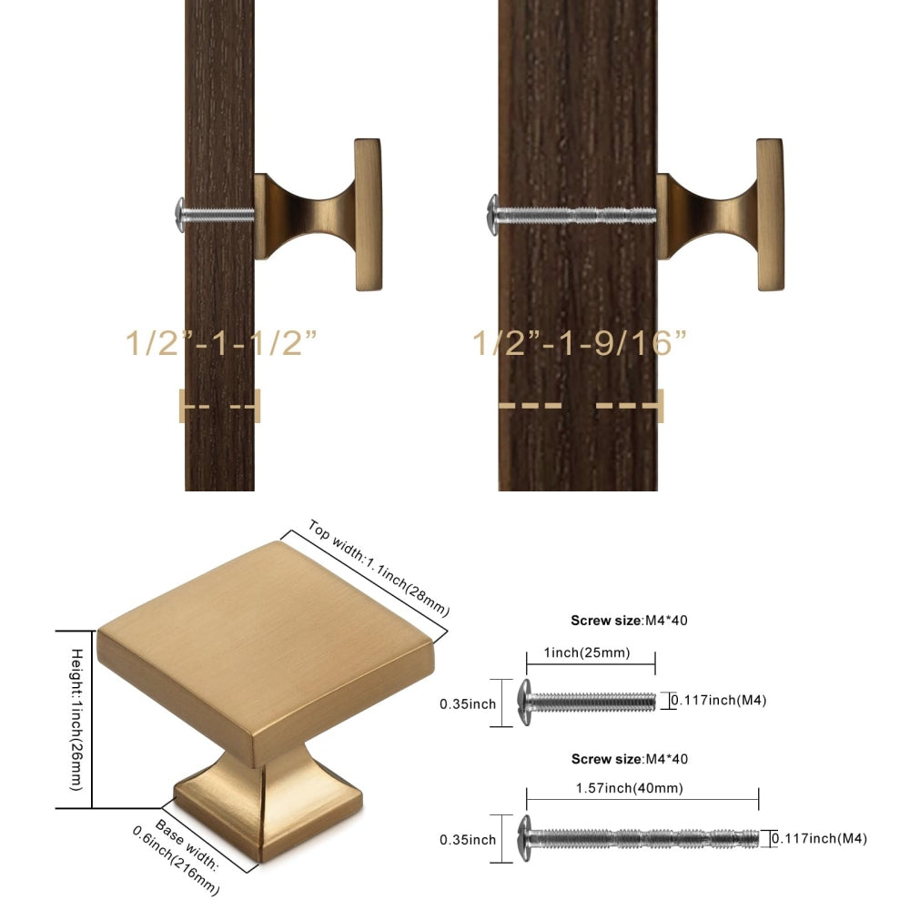 Modern Square Drawer Knobs