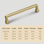 Modern Square-Footed Cupboard D Handles & Knobs