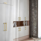 Modern Square Gold Brass Kitchen Cupboard Handles & Knobs