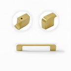 Modern Square Gold Brass Kitchen Cupboard Handles & Knobs