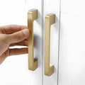 Modern Square Gold Brass Kitchen Cupboard Handles & Knobs