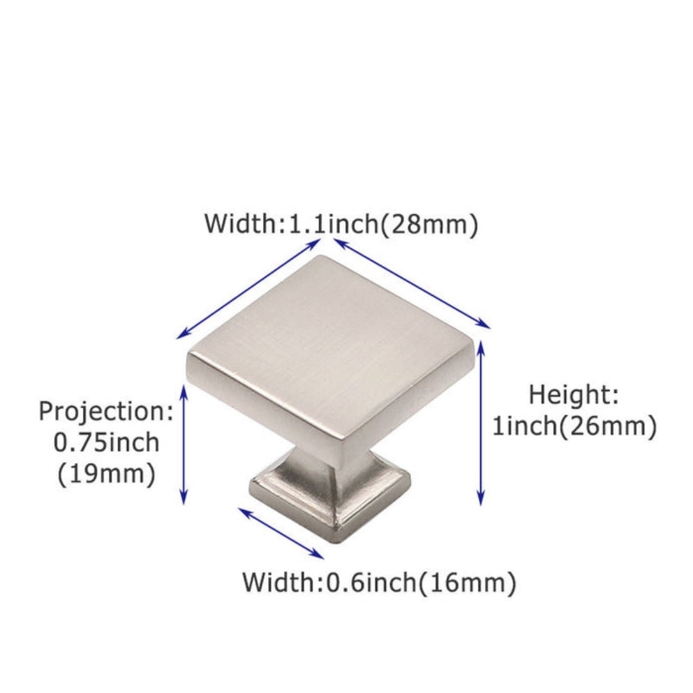 Modern Square Kitchen Cupboard Knobs