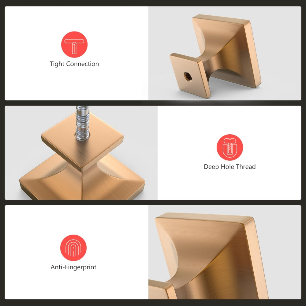 Modern Square Kitchen Cupboard Knobs