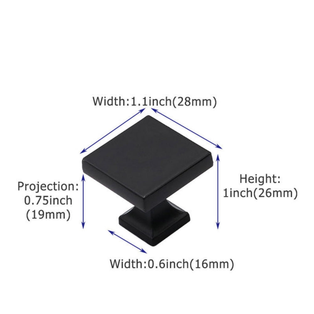 Modern Square Kitchen Cupboard Knobs
