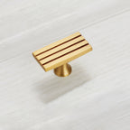 Modern Stepped Brass Kitchen Cupboard Handles & Knobs