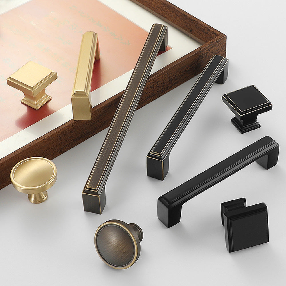 Modern Stepped Rectangular Cupboard Handles & Knobs