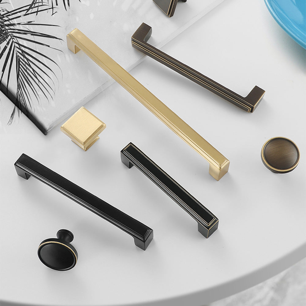 Modern Stepped Rectangular Cupboard Handles & Knobs