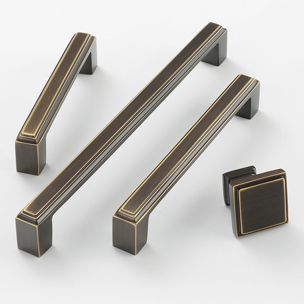 Modern Stepped Rectangular Cupboard Handles & Knobs