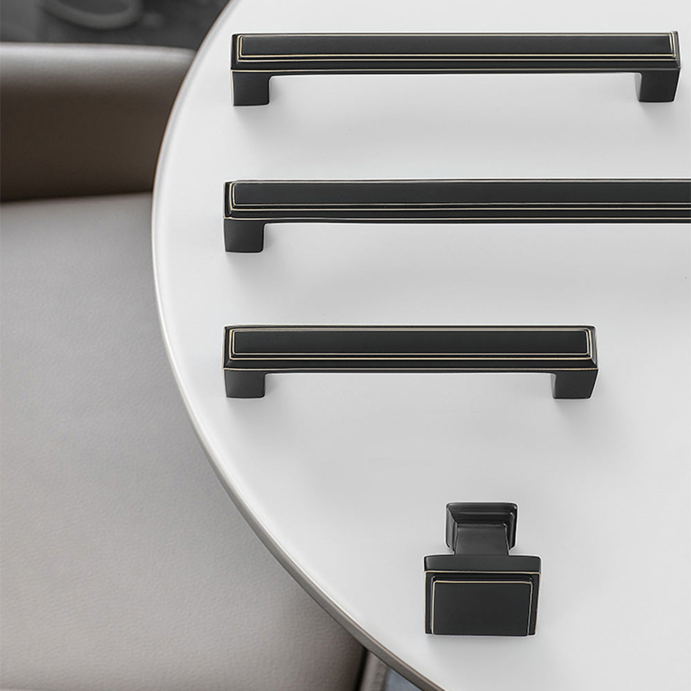 Modern Stepped Rectangular Cupboard Handles & Knobs