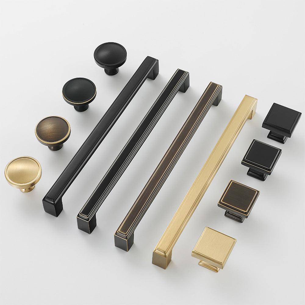Modern Stepped Rectangular Cupboard Handles & Knobs