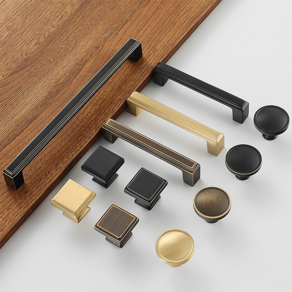 Modern Stepped Rectangular Cupboard Handles & Knobs