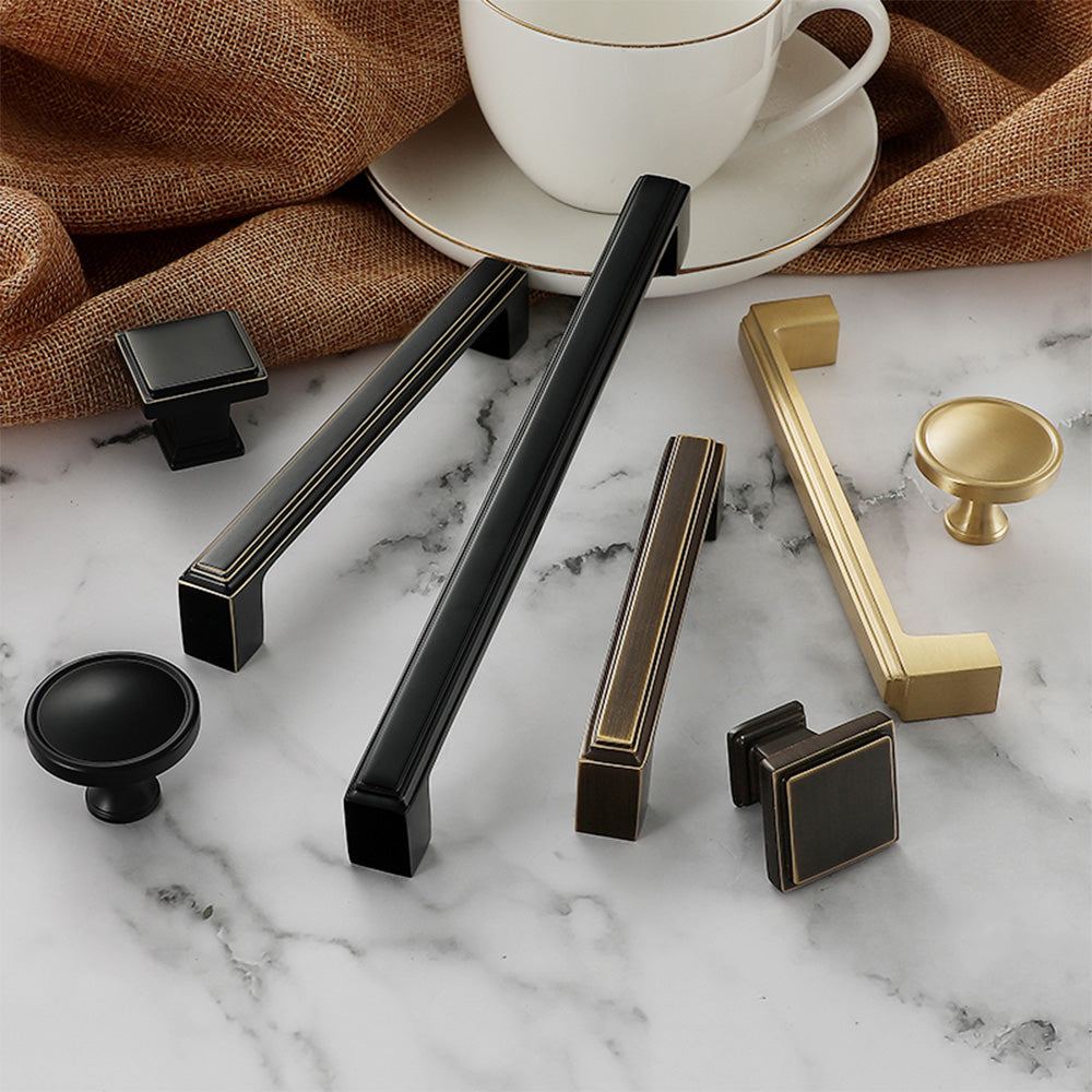 Modern Stepped Rectangular Cupboard Handles & Knobs