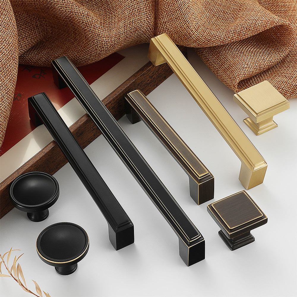 Modern Stepped Rectangular Cupboard Handles & Knobs