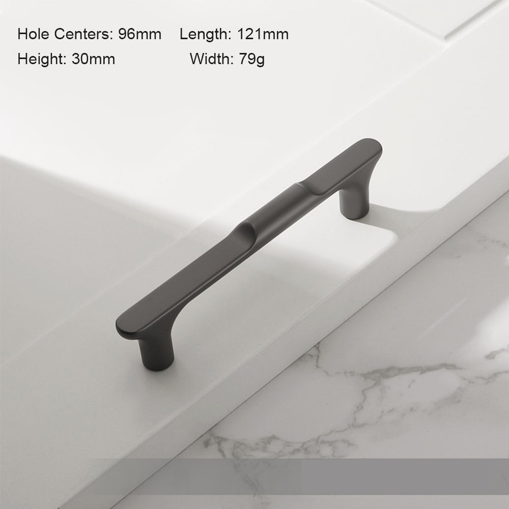 Modern Stepped T-Bar Cupboard Handles and Knobs