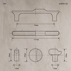 Modern Stepped T-Bar Cupboard Handles and Knobs