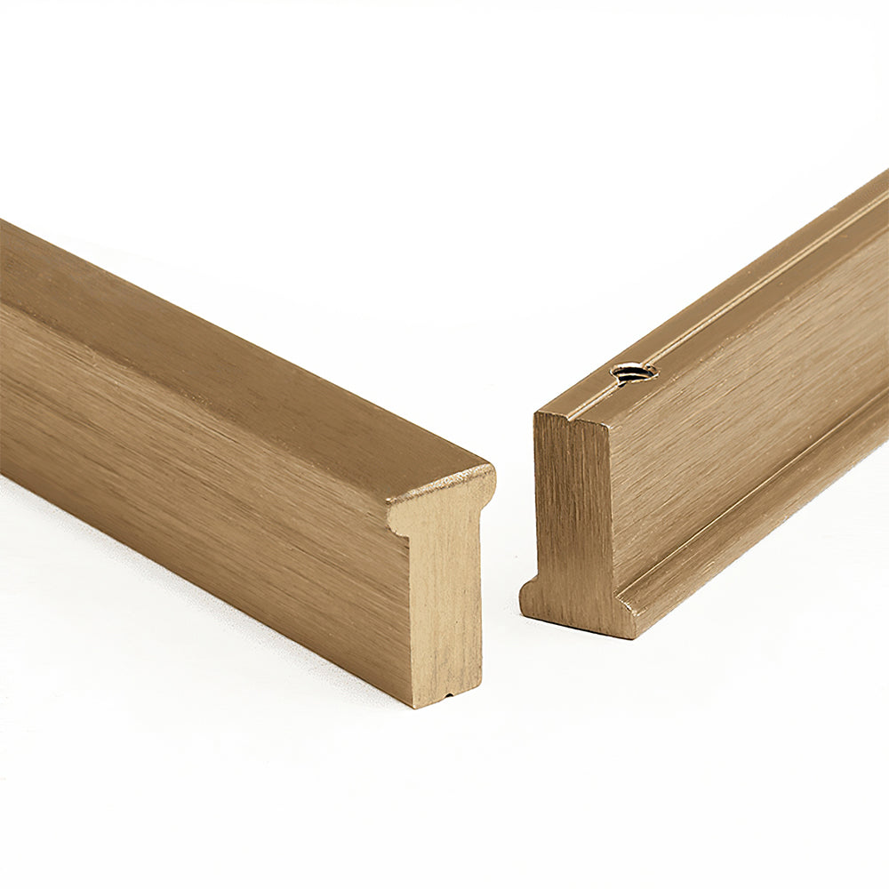 Modern Straight Bar Gold Cupboard Handles in Aluminium