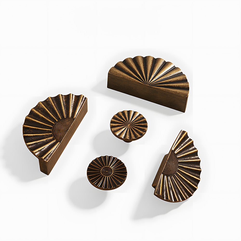 Modern Sunburst Half Moon Cupboard Handles