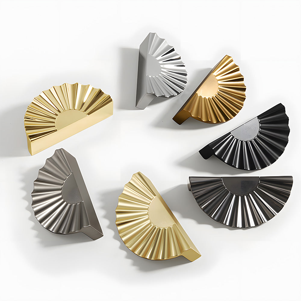 Modern Sunburst Half Moon Cupboard Handles