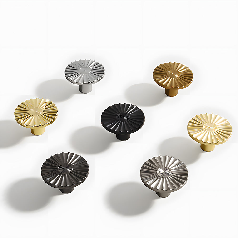 Modern Sunburst Half Moon Cupboard Handles