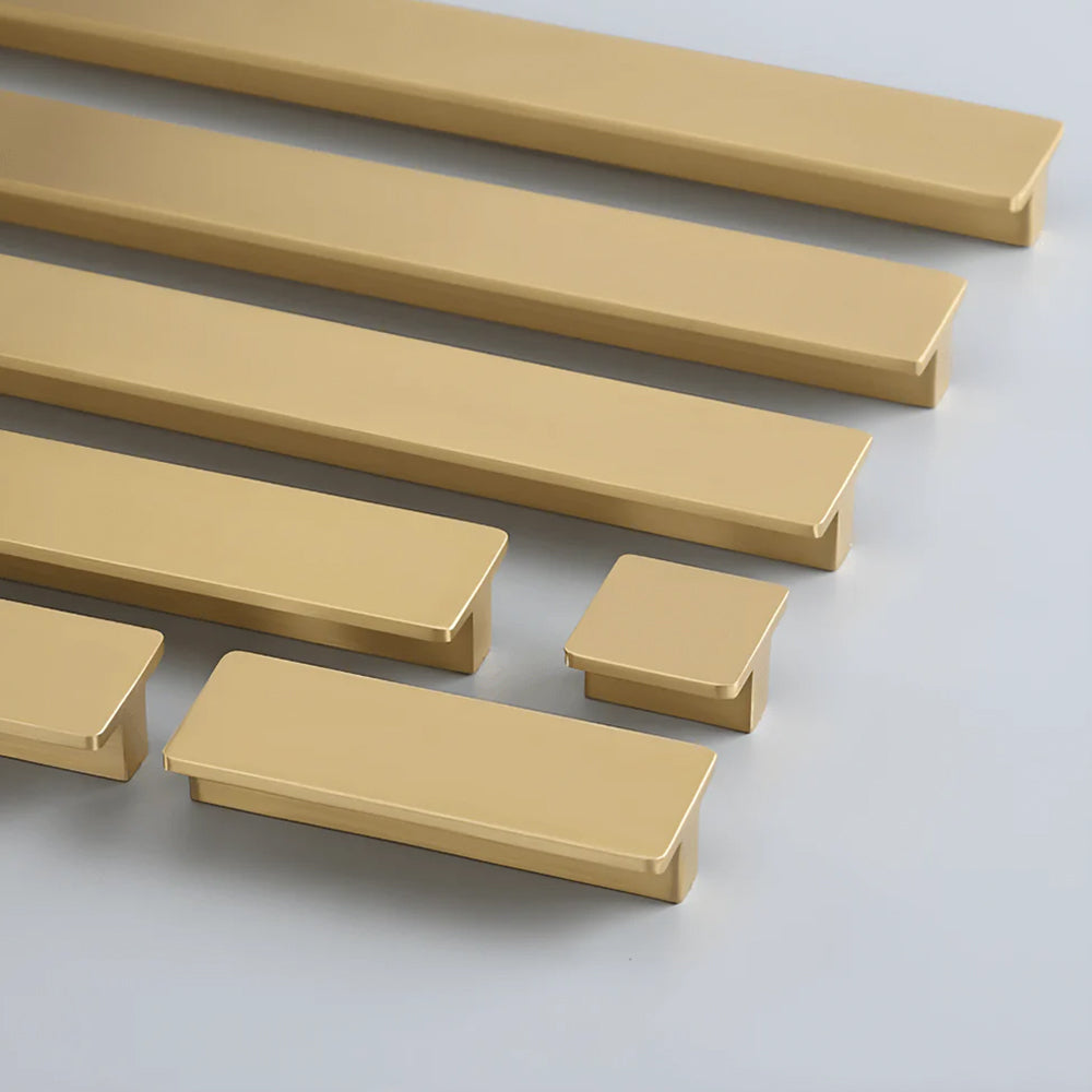 Modern T-Profile Solid Brass Cupboard Handles & Knobs