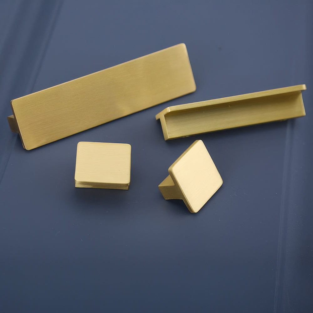 Modern T-Profile Solid Brass Cupboard Handles & Knobs
