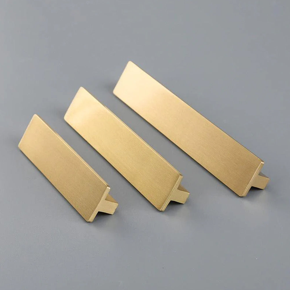 Modern T-Profile Solid Brass Cupboard Handles & Knobs