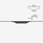 Modern Tapered-Lip Aluminium Edge Pull Handles