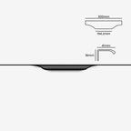 Modern Tapered-Lip Aluminium Edge Pull Handles