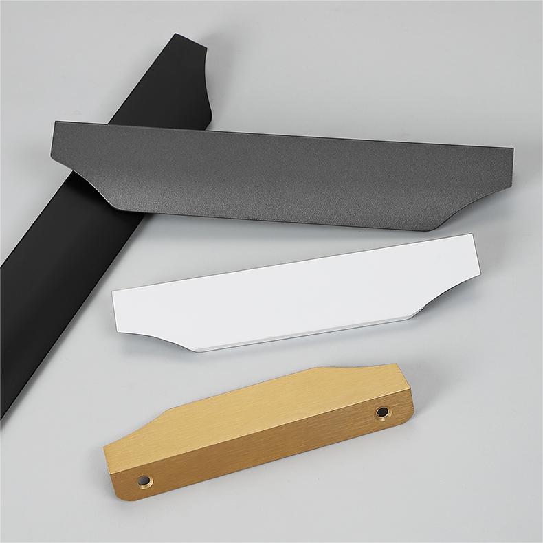 Modern Tapered-Lip Aluminium Edge Pull Handles