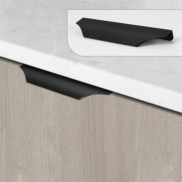 Modern Tapered-Lip Aluminium Edge Pull Handles