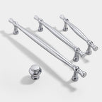 Modern Tapered Zinc Alloy T-Bar Cupboard Handles and Knobs