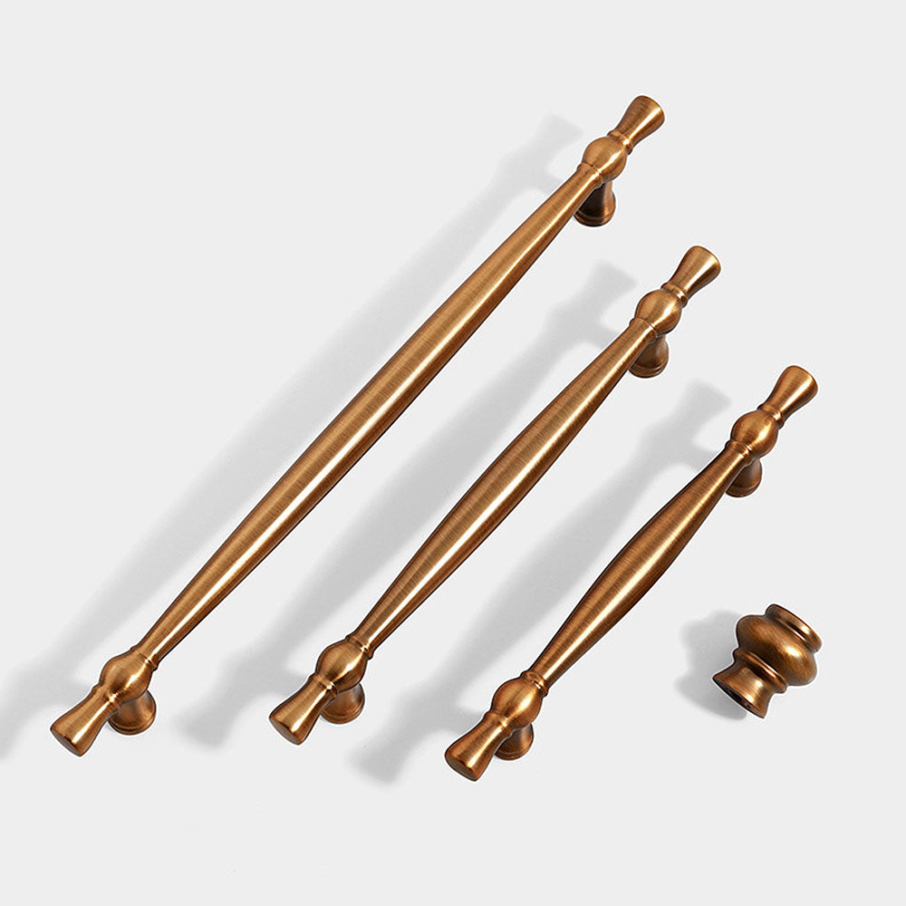 Modern Tapered Zinc Alloy T-Bar Cupboard Handles and Knobs