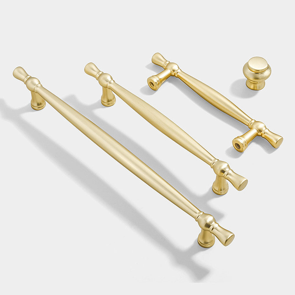 Modern Tapered Zinc Alloy T-Bar Cupboard Handles and Knobs