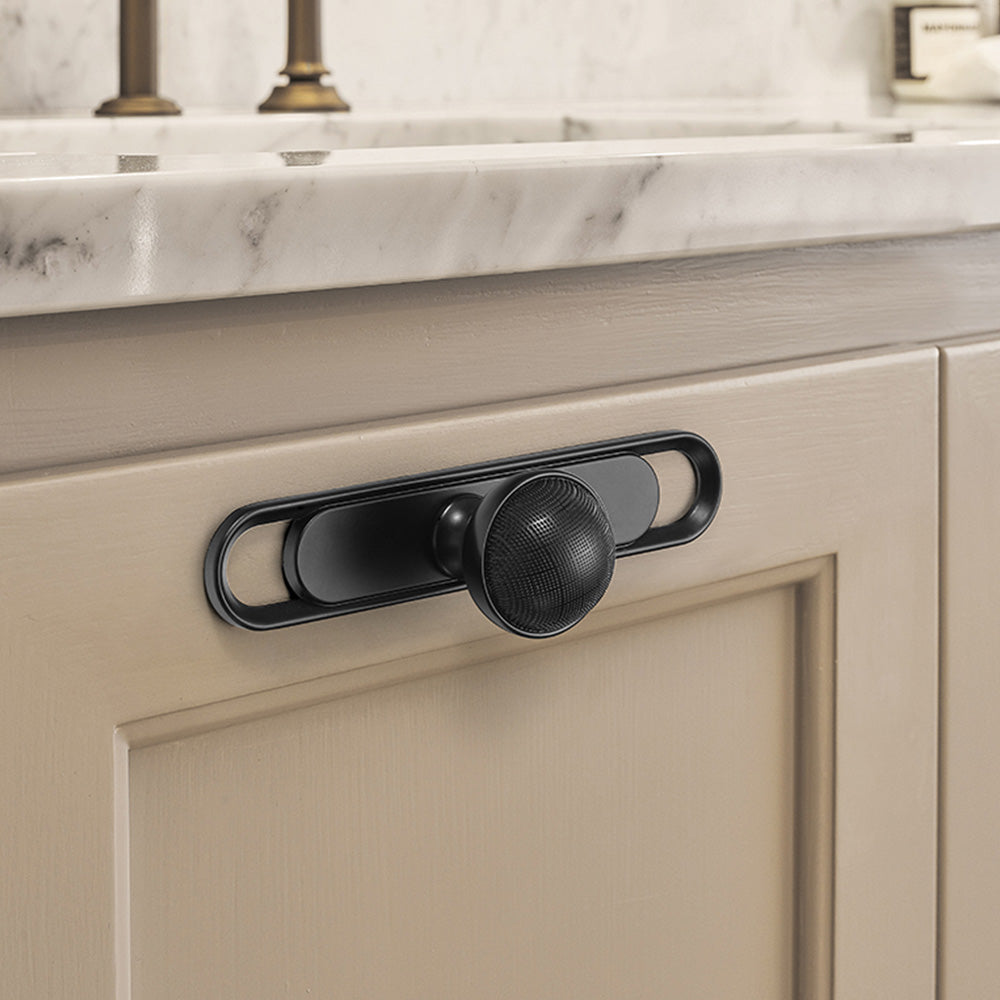 Modern Textured Round Brass Wardrobe and Cupboard Knobs