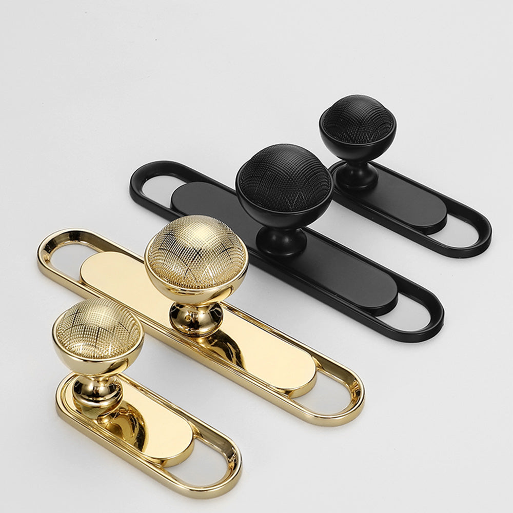 Modern Textured Round Brass Wardrobe and Cupboard Knobs