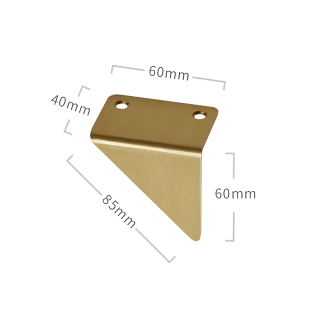 Modern Triangle Solid Brass Edge Pull Handles