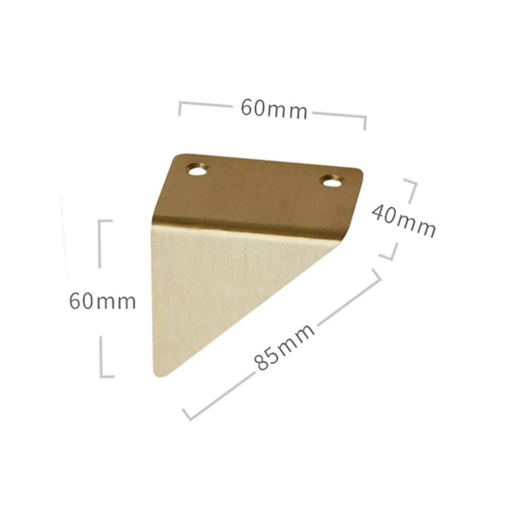 Modern Triangle Solid Brass Edge Pull Handles