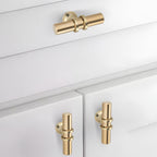 Modern Twin-Ring T-Bar Cupboard Handles & Knobs