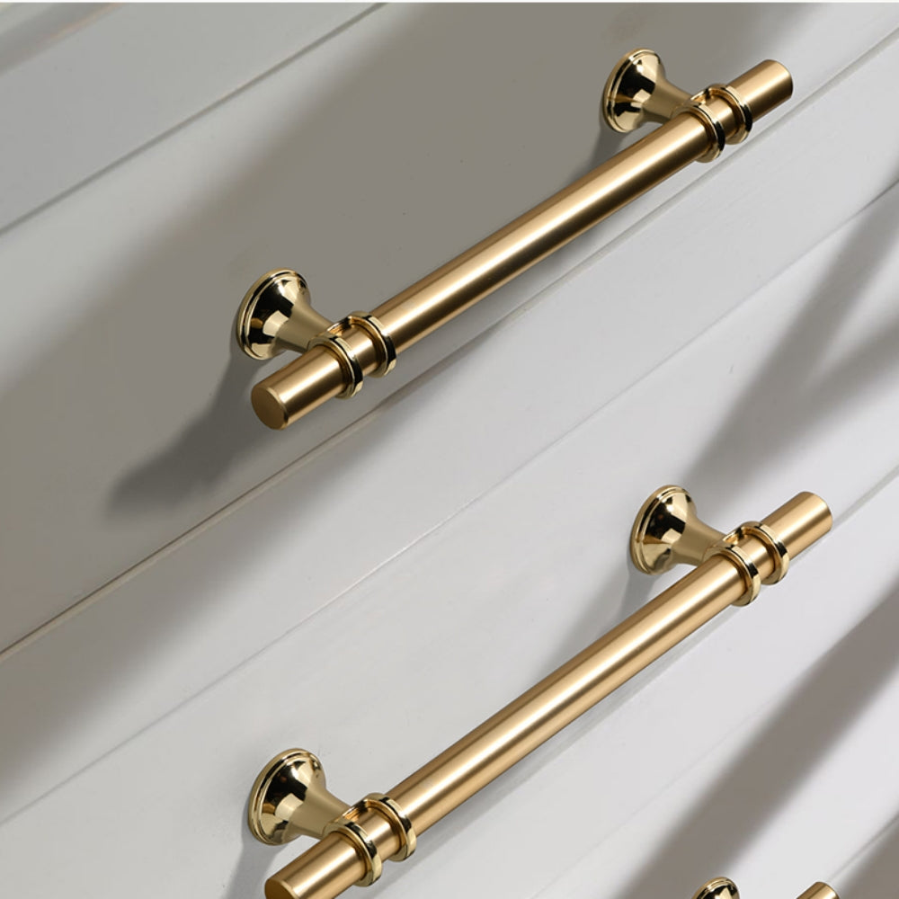 Modern Twin-Ring T-Bar Cupboard Handles & Knobs