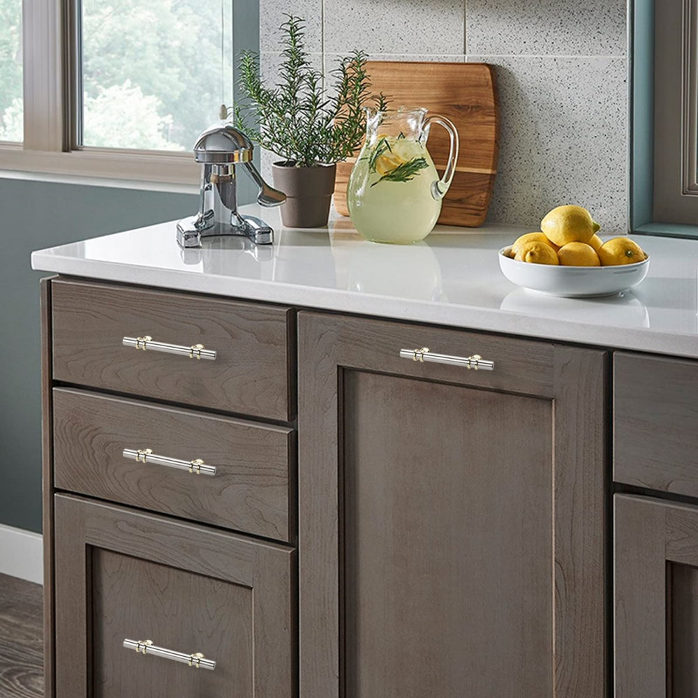 Modern Twin-Ring T-Bar Cupboard Handles & Knobs