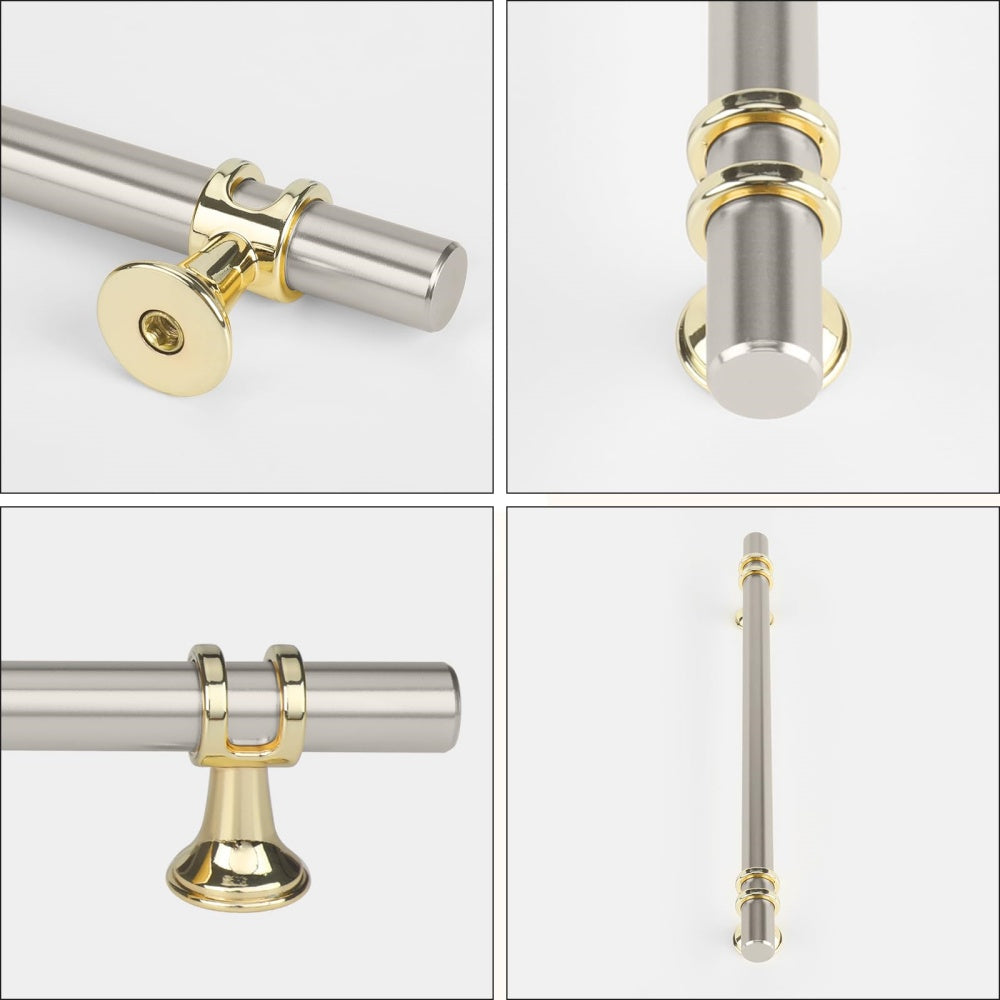 Modern Twin-Ring T-Bar Cupboard Handles & Knobs