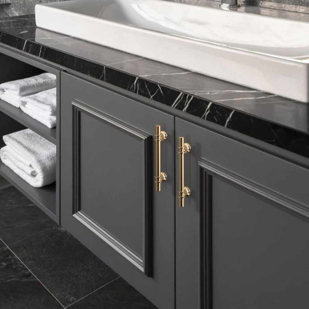 Modern Twin-Ring T-Bar Cupboard Handles & Knobs