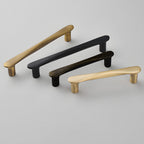 Modern Twisted Brass Cupboard Handles