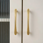 Modern Twisted Brass Cupboard Handles