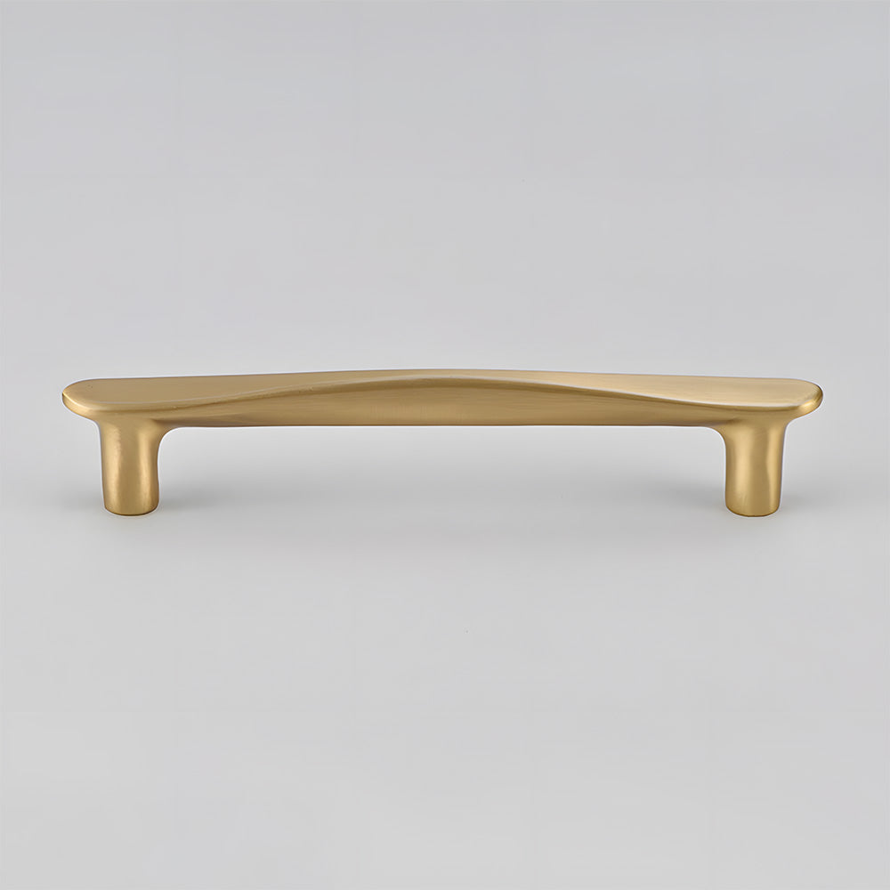 Modern Twisted Brass Cupboard Handles