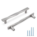 Modern Twisted T-Bar Drawer Handles
