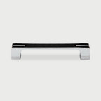Modern Two-Tone Chrome D Cupboard Handles and Knobs