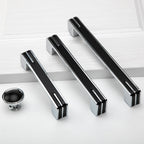 Modern Two-Tone Chrome D Cupboard Handles and Knobs